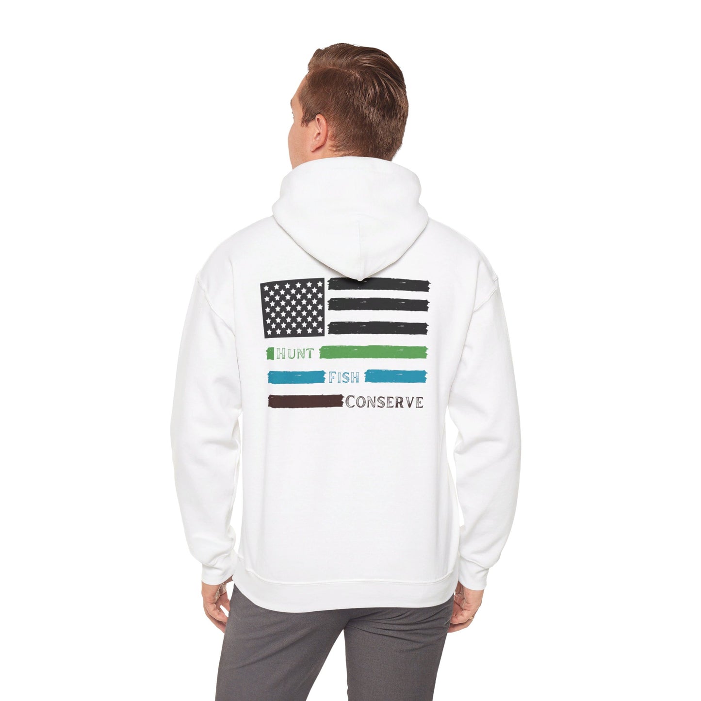 Hunt Fish Conserve Patriotic Hoodie