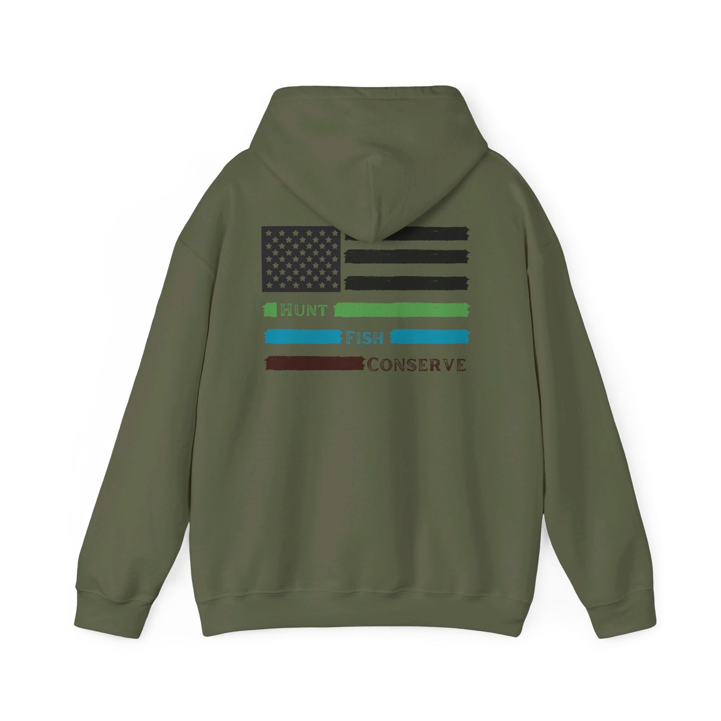 Hunt Fish Conserve Patriotic Hoodie