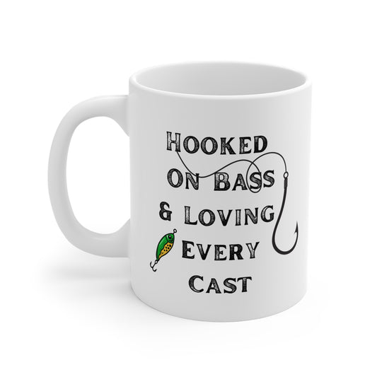 Fishing Mug Hooked On Bass