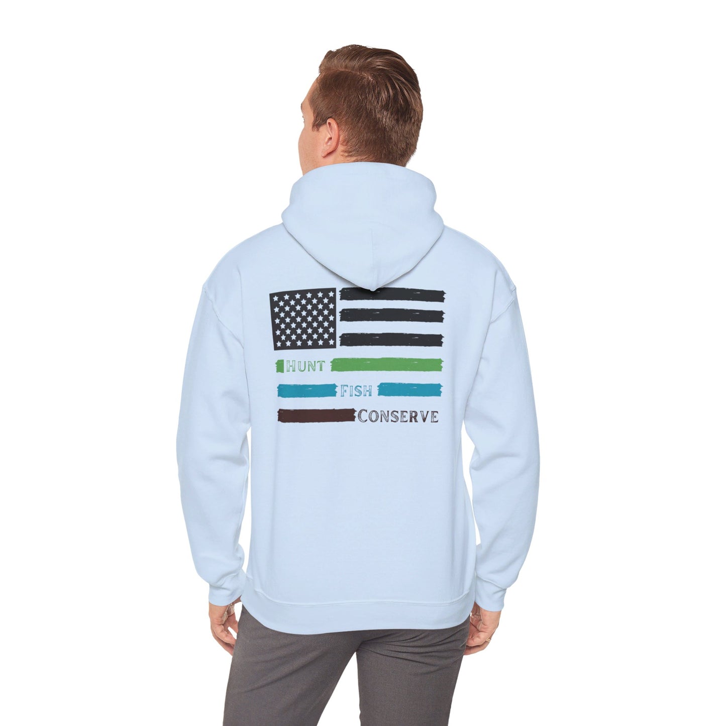 Hunt Fish Conserve Patriotic Hoodie